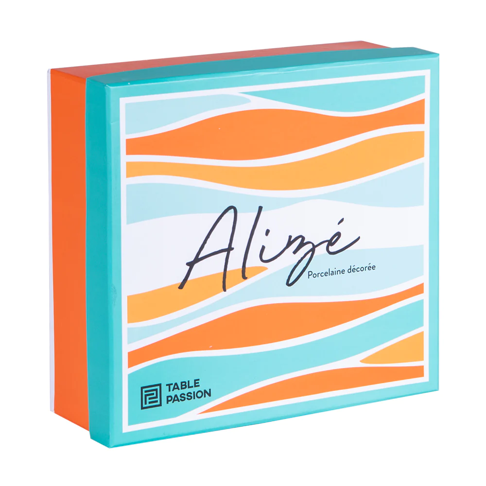 Coffret de 4 mugs 35 cm Alizée Table passion