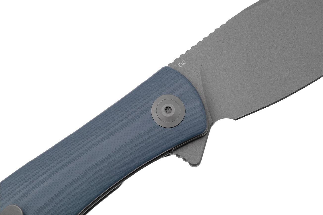 Trollsky Knives Mandu XL MT001-XL Dark Bead Blast D2, Grey G10 zakmes