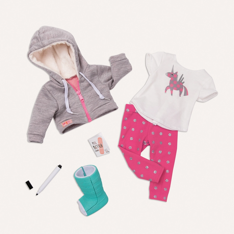 Our Generation Deluxe Outfit Gute Besserung für 46 cm Puppen Mehrfarbig