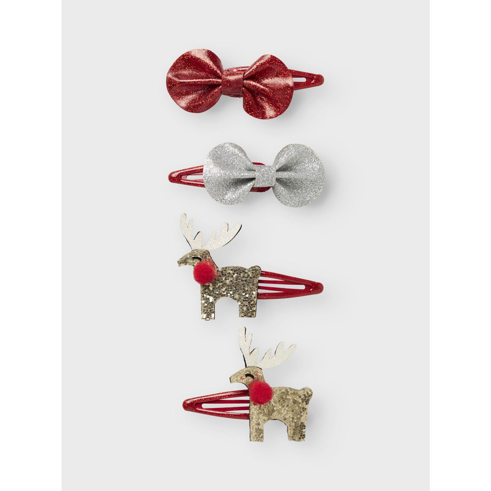 Køb Name It Jester Red Nkfreinbow 4P Hairclip