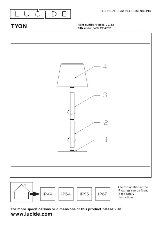 Lucide TYON Tafellamp - Groen