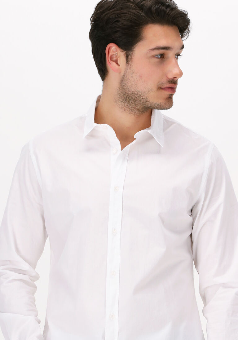 SCOTCH & SODA witte scotch & soda casual overhemd solid slim fit shirt