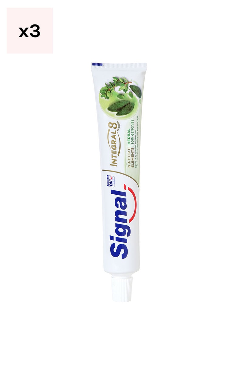 Dentifrices soin gencives - Integral 8 Herbal - 3 x 75 ml