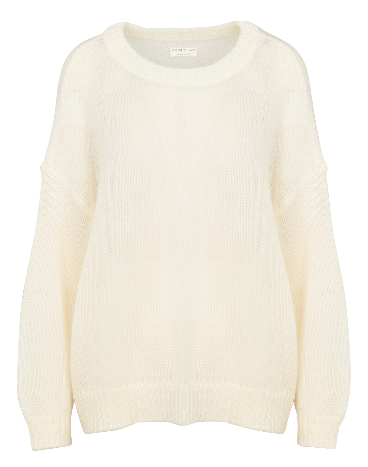 BULON - Pull ample en laine mélangée| Blanc
