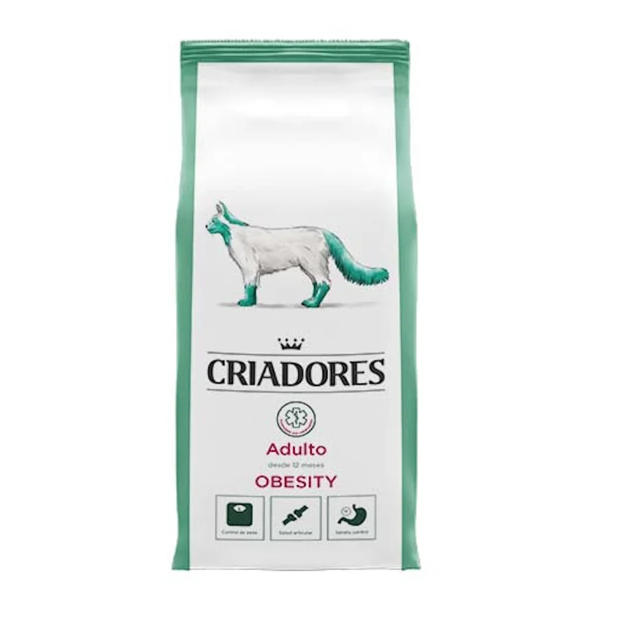 Ração dietética para gatos adultos obesos da Breeders