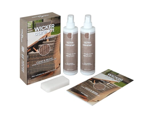 VIDAXL - Coffret nettoyage Kit d'entretien du rotin/textilène de meubles de jardin 2x2...