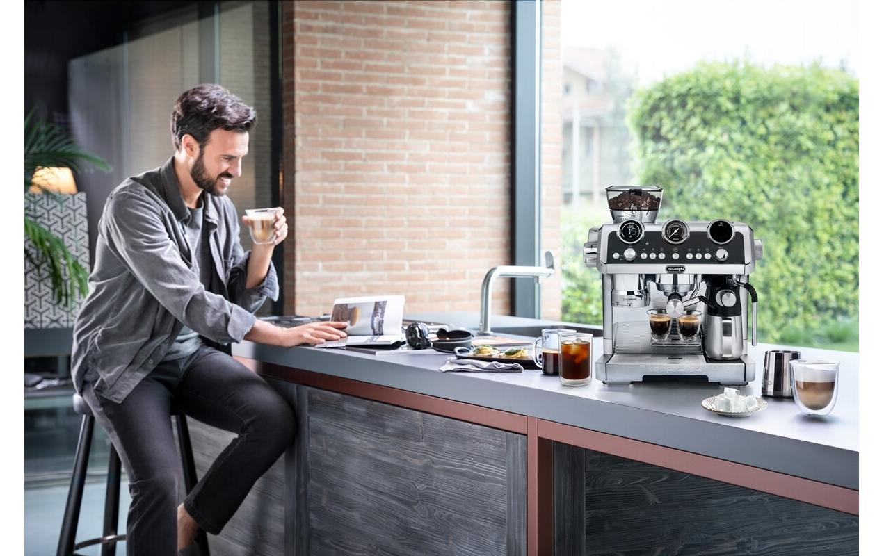 Siebträgermaschine La Specialista Maestro EC9865.M Silber<br>Espressomaschine mit Siebträger und integriertem Mahlwerk