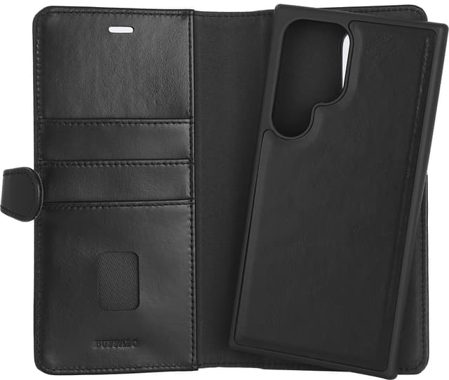 Buffalo 2-i-1 Samsung Galaxy S24 Ultra pungetui (sort)
