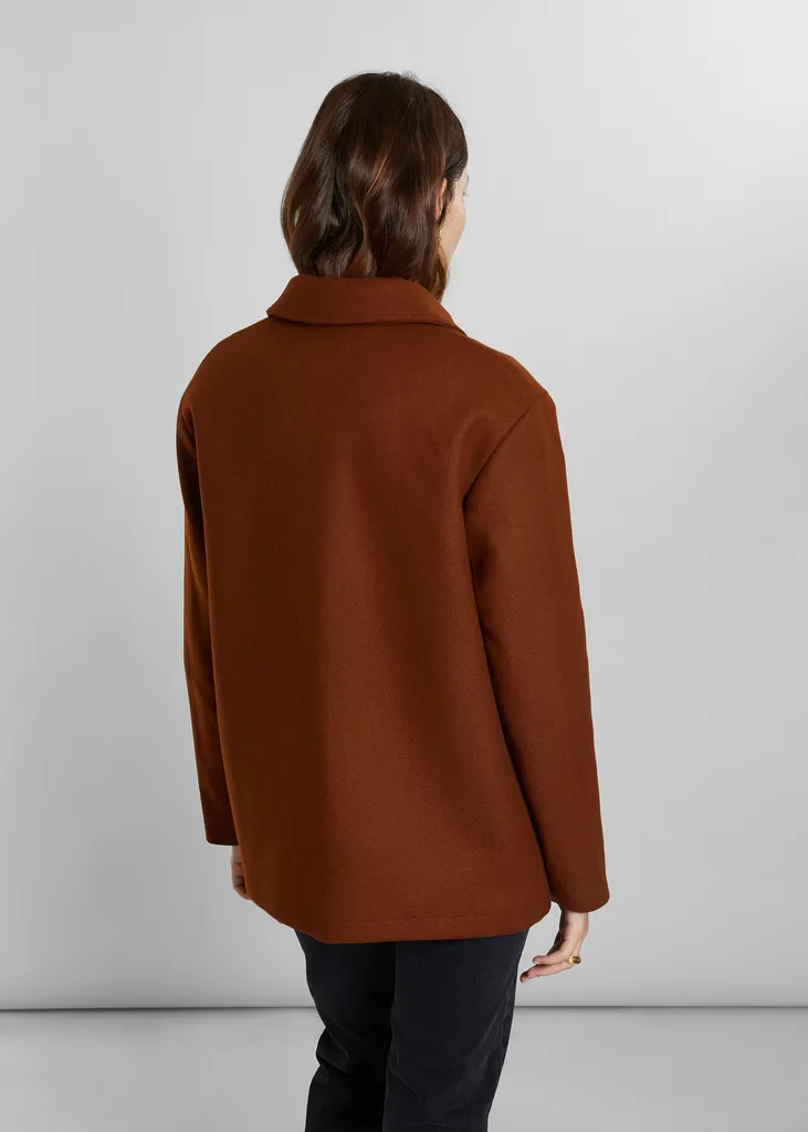 Sur-veste laine vierge fabriquée en France L'Exception Paris