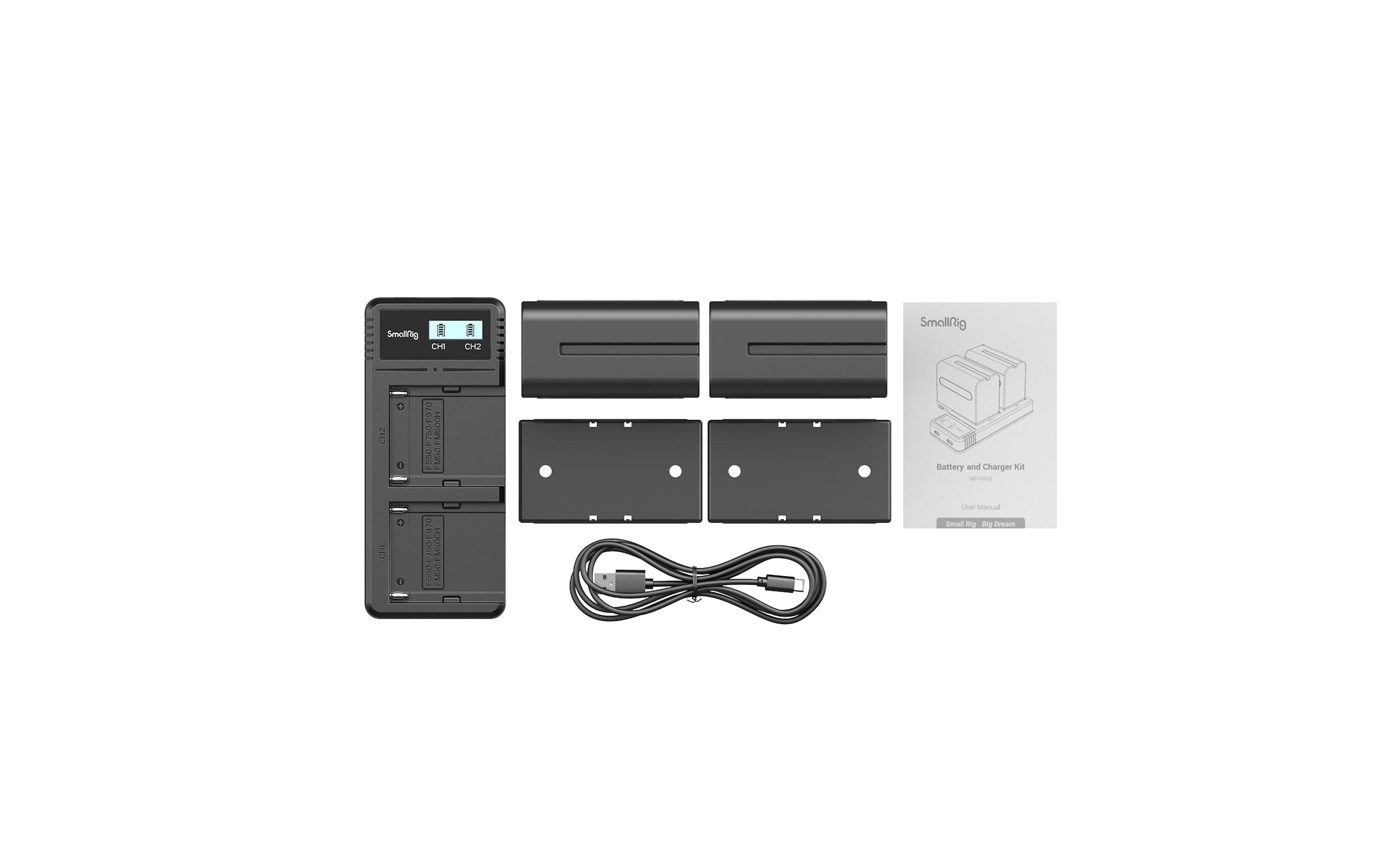 Kamera-Akku »Smallrig NP-F970 Akku und Charger Kit« 7,2