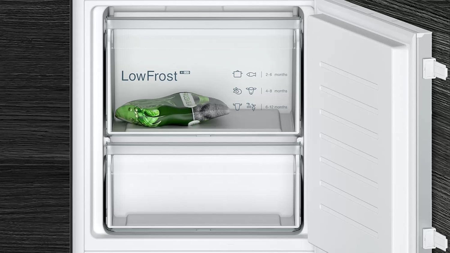Siemens KI87VVSE0 iQ300 Einbau Kühl-Gefrier-Kombination / E / 216 kWh/Jahr / 200 l / hyperFresh Frischesystem / lowFrost / LED-Innenbeleuchtung / bigBox / Schlepptür