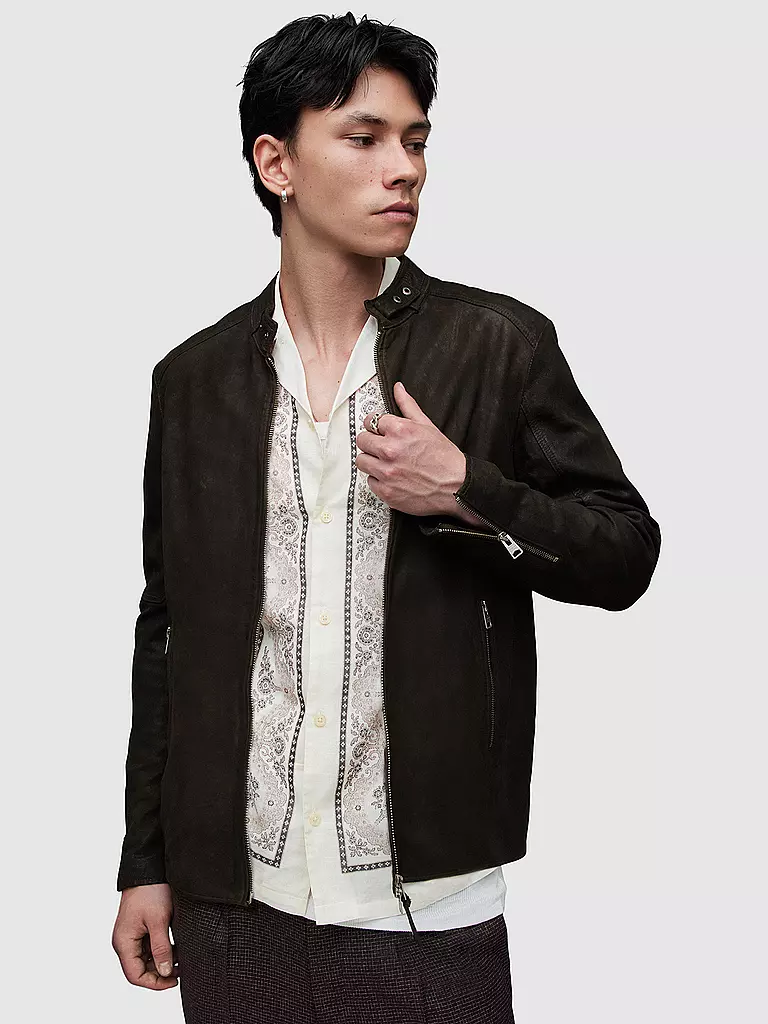 ALLSAINTS Lederjacke CORA grau