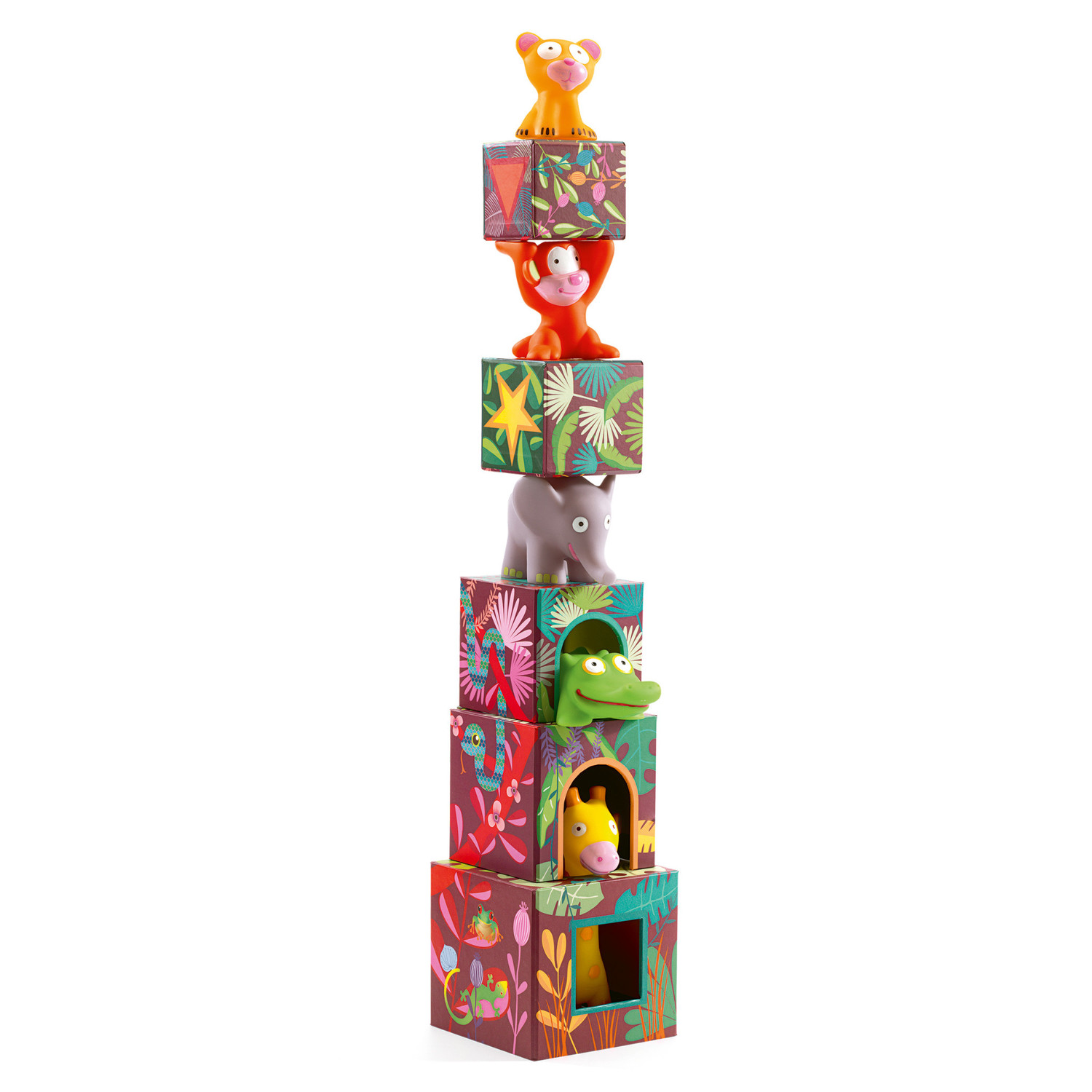 Djeco | Stapelblokken jungledieren | Topanijungle