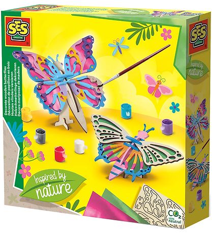 SES Creative Kreas?t - Dekorer Sommerfugle I Træ