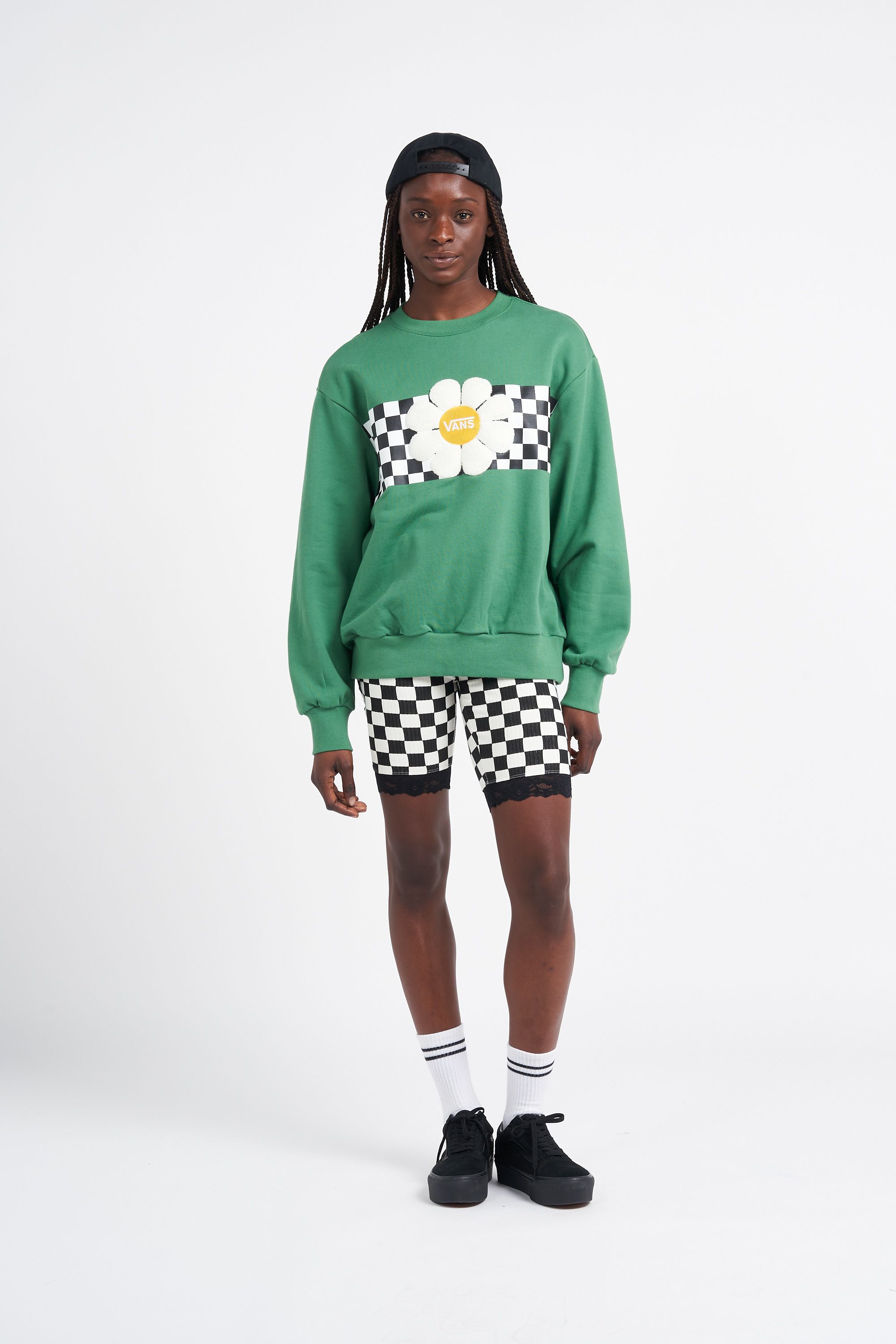 VANS Short OVERSIZED FLORAL Noir