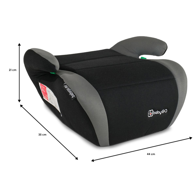 babyGO - Sitzerhöhung BOOSTER i-Size - schwarz/grau