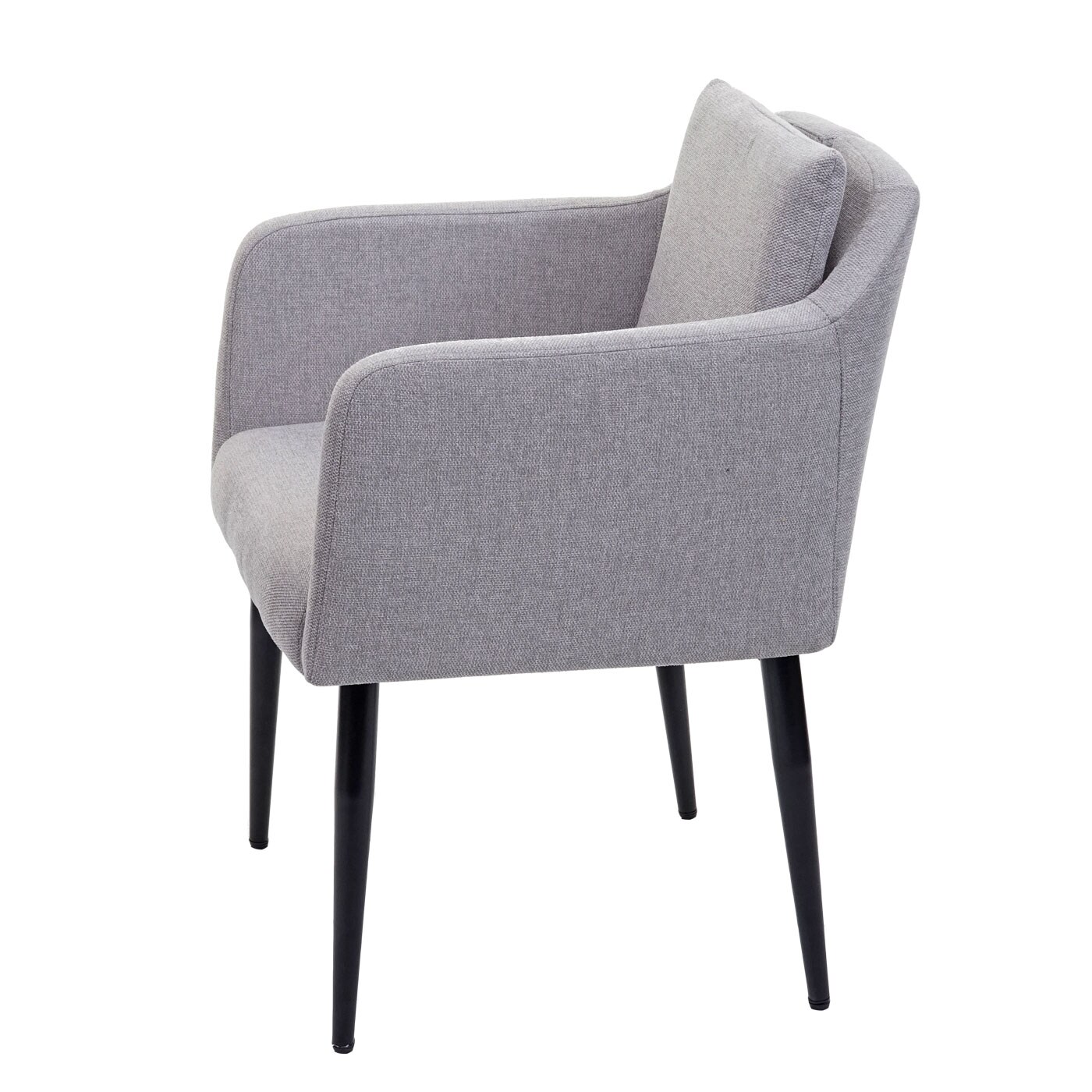 Esszimmerstuhl MCW-H93, Küchenstuhl Lehnstuhl Stuhl ~ Stoff/Textil hellgrau