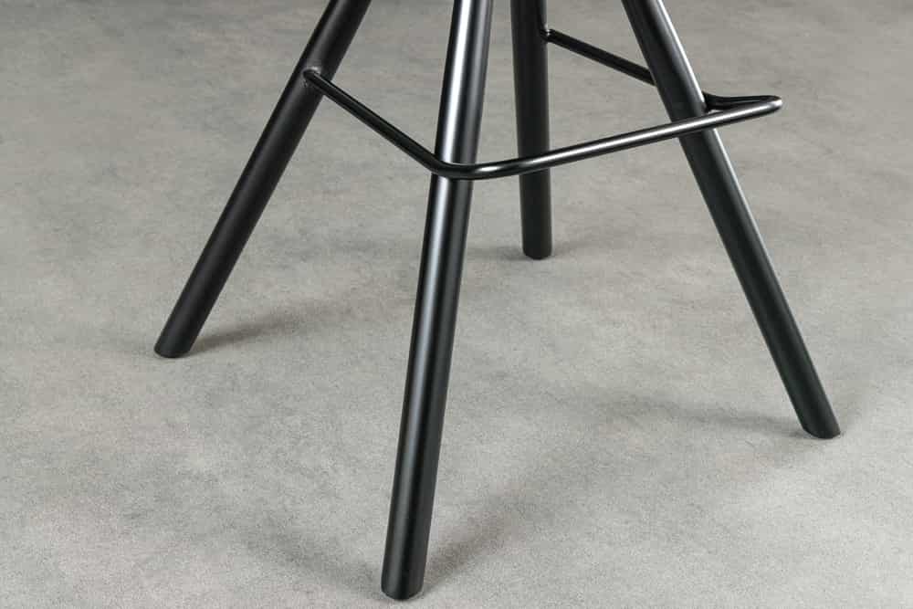 Drehbarer Design Barhocker BIG GEORGE taupe Samt Taschenfederkern mit Armlehnen Metall