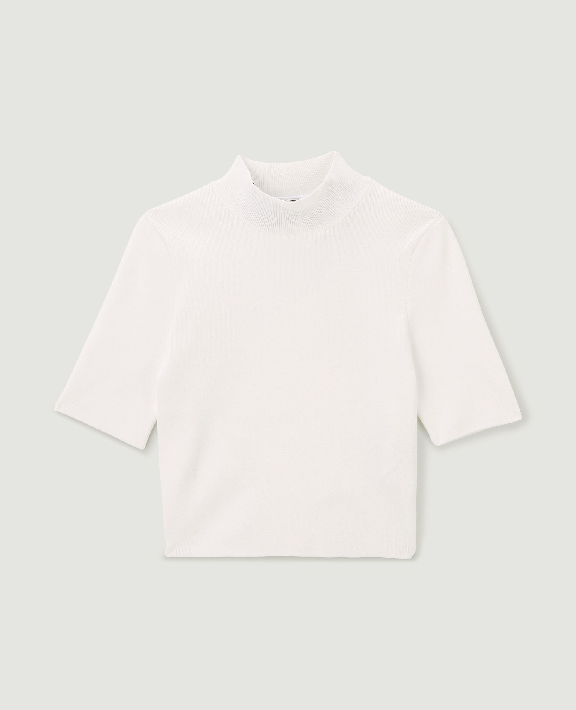Top dos-nu en maille - Blanc