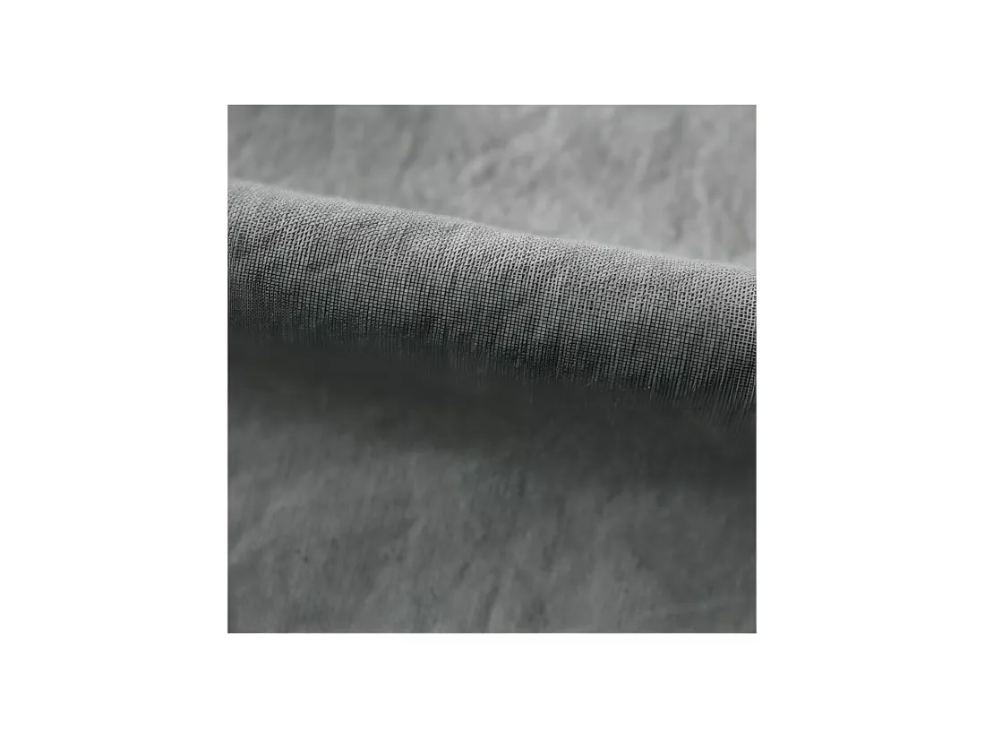 Lot De 2 Taies D’oreiller Pur Coton Teint Lavé 63 Fils/cm² Vent Du Sud - Acier - 65 X 65 Cm