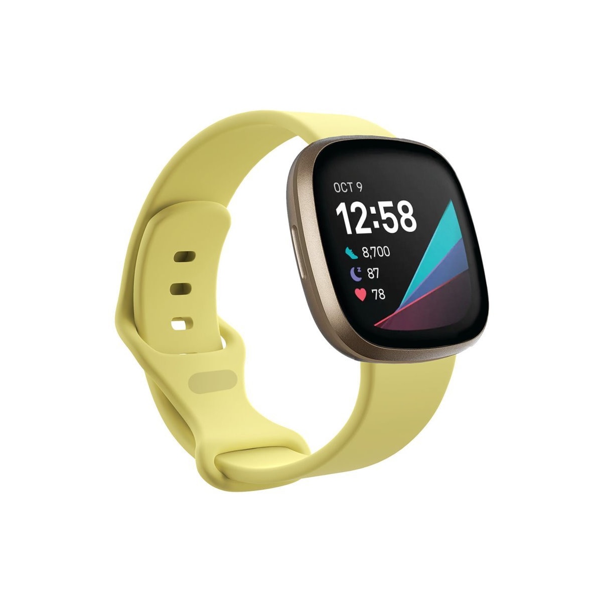 Sport armbånd till Fitbit Sense - Creamy Yellow