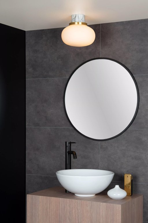Lucide Lorena plafondlamp Ø23 badkamer IP44 fumé