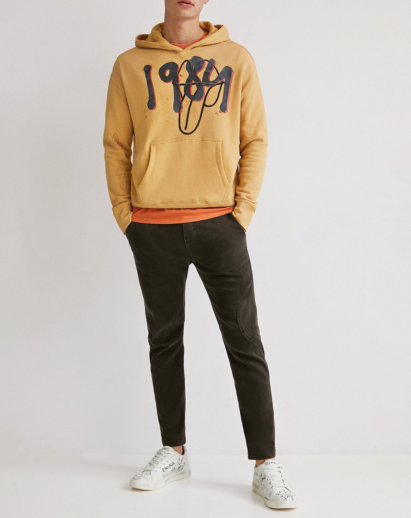 Desigual Sweat Nicolas jaune moutarde
