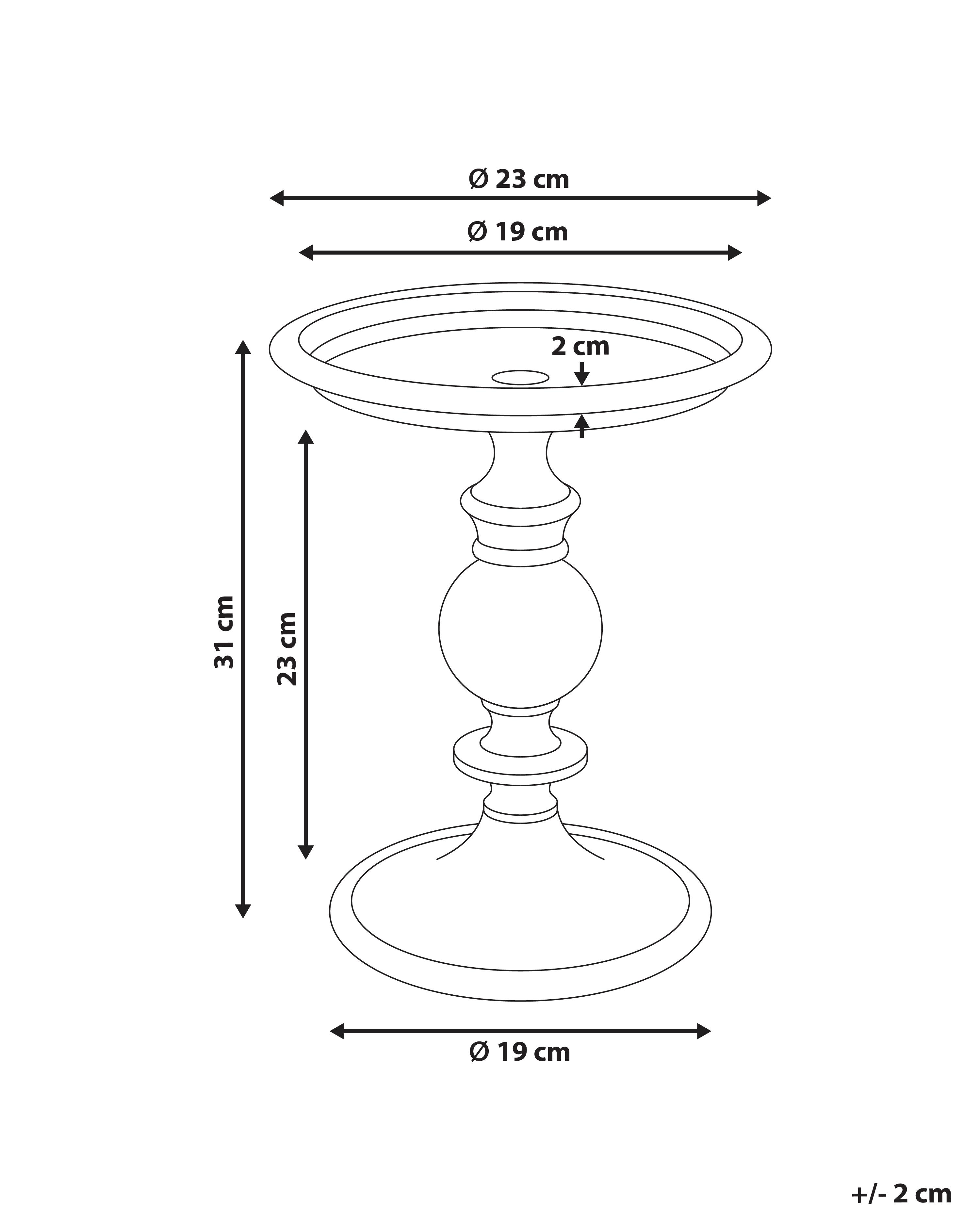 Kaarshouder VODNO Metaal 31 cm Goud