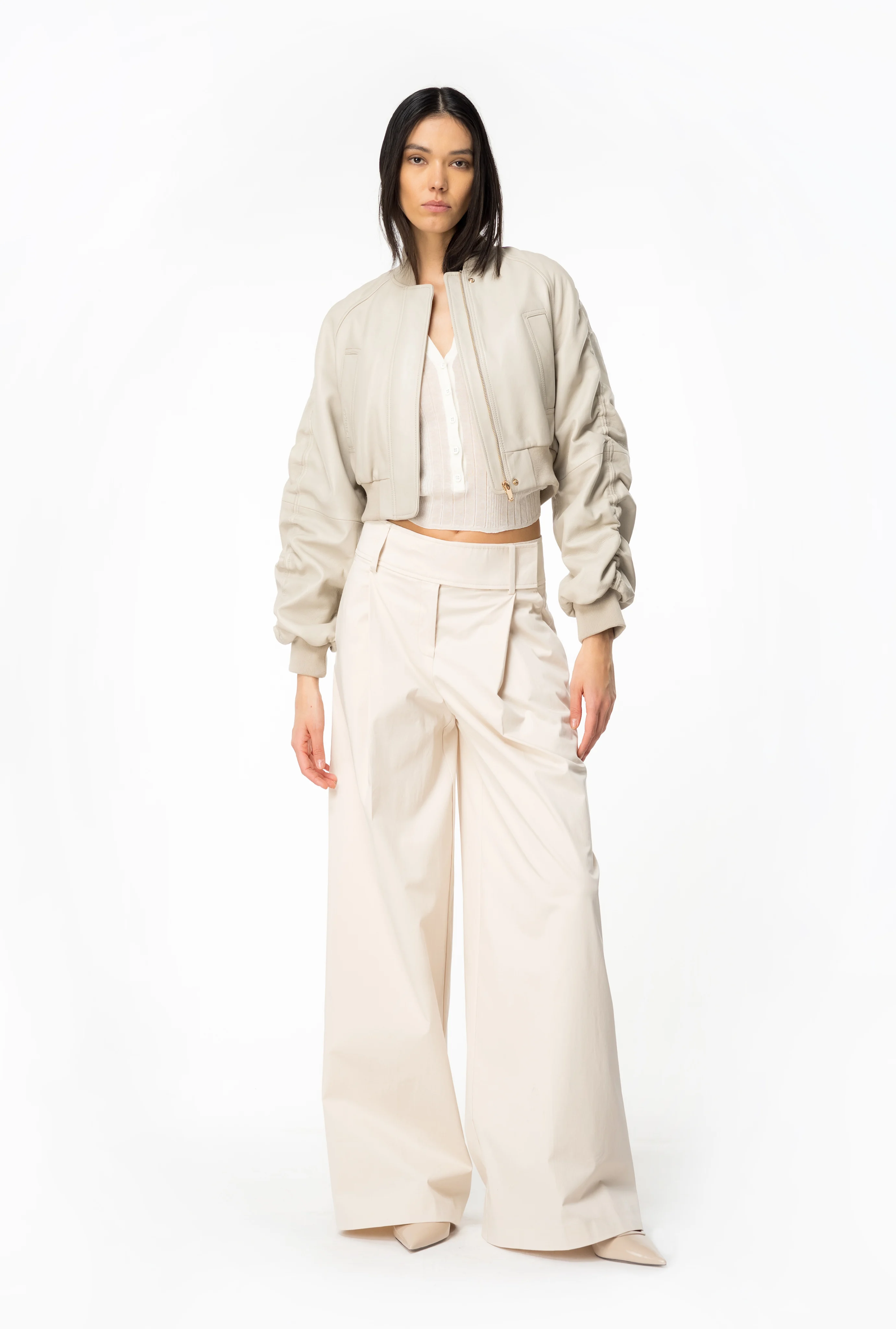Pantalon extra large technique | Beige