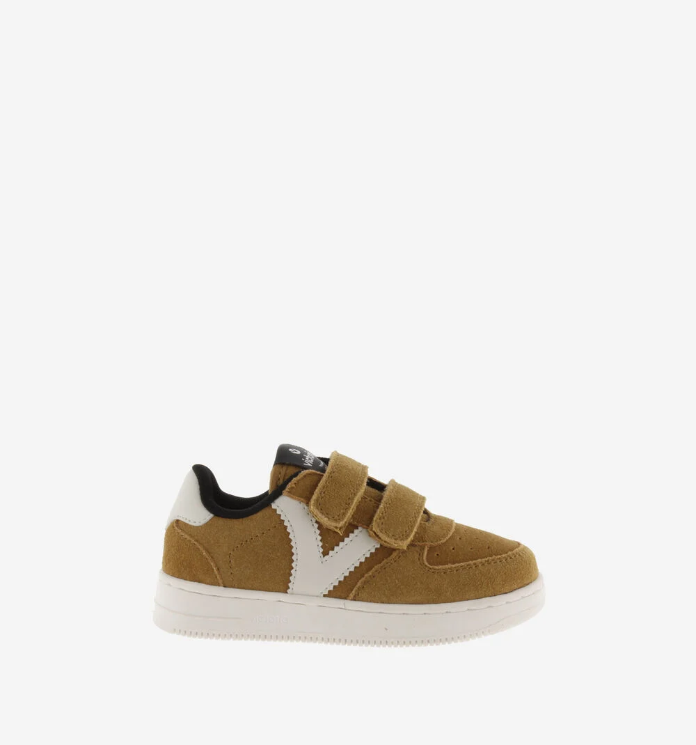 TIEMPO SPLIT LEATHER TRAINERSWHISKY