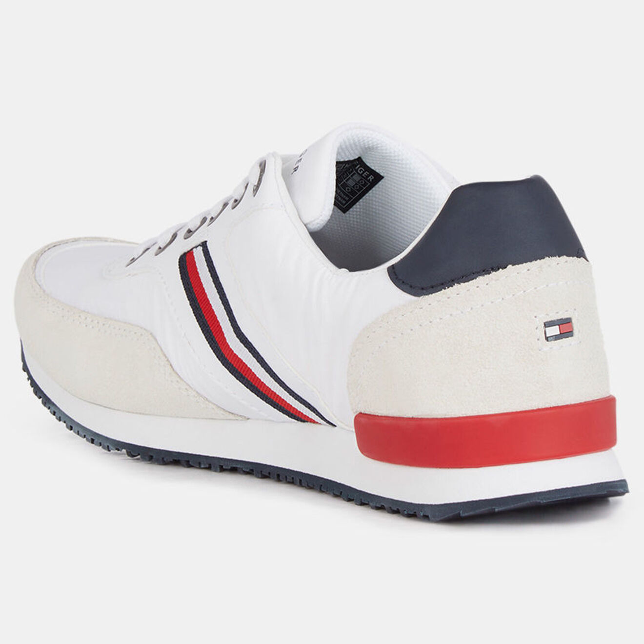 Tommy Hilfiger Baskets en Cuir Runner Iconic Material Mix blanches