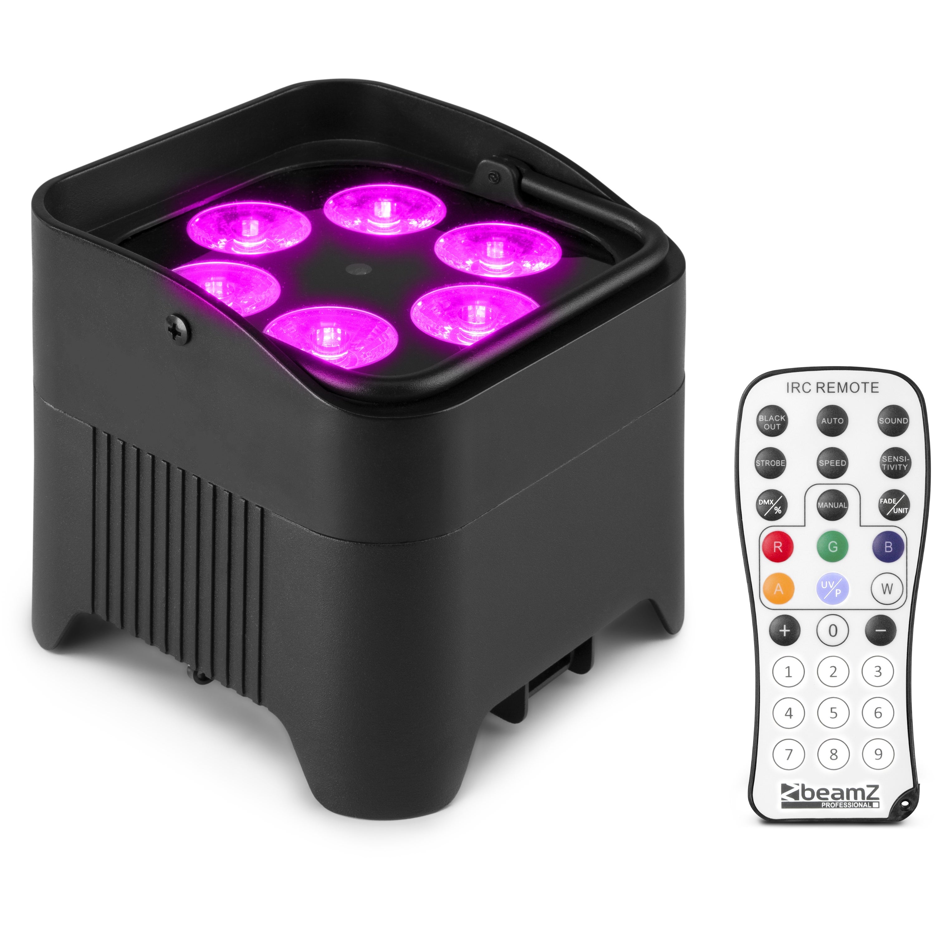 BeamZ BBP96S accu PAR spot 6 x 12 W WDMX