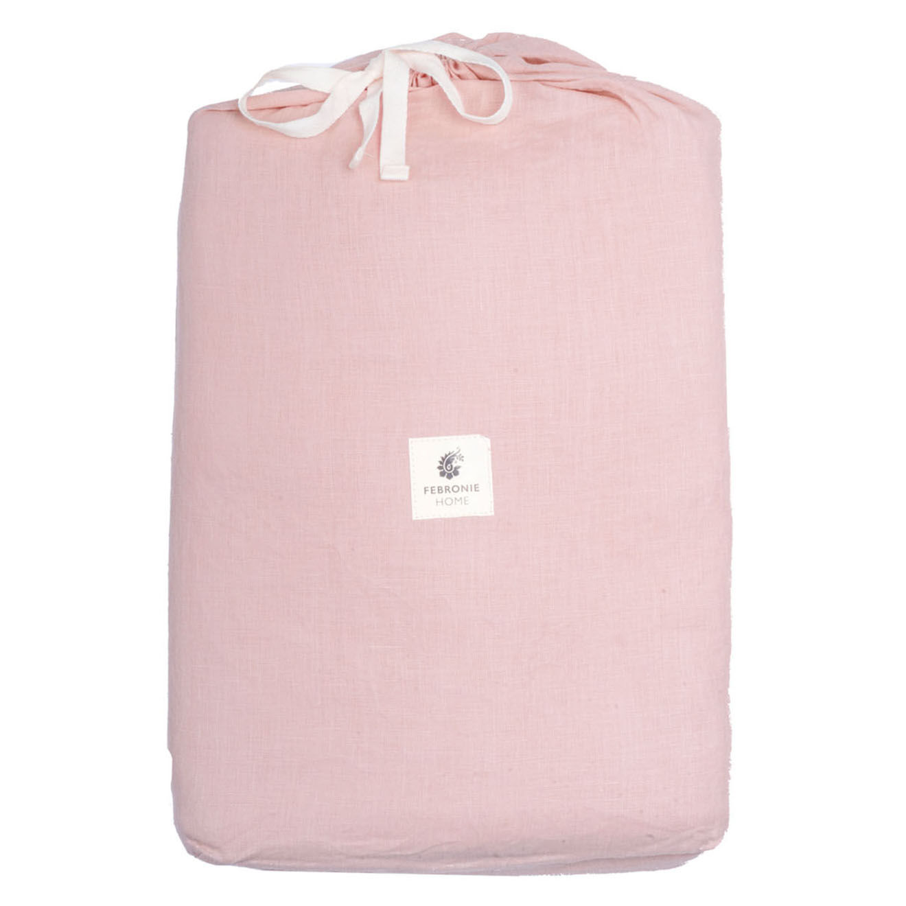 Febronie Home Drap housse 100% Lin Hortense vieux rose
