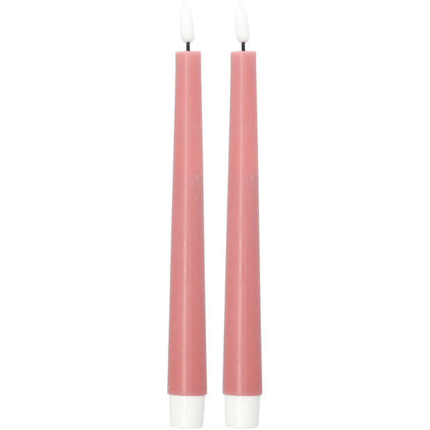 Blokker LED Dinerkaars Taper - 2 stuks - Roze