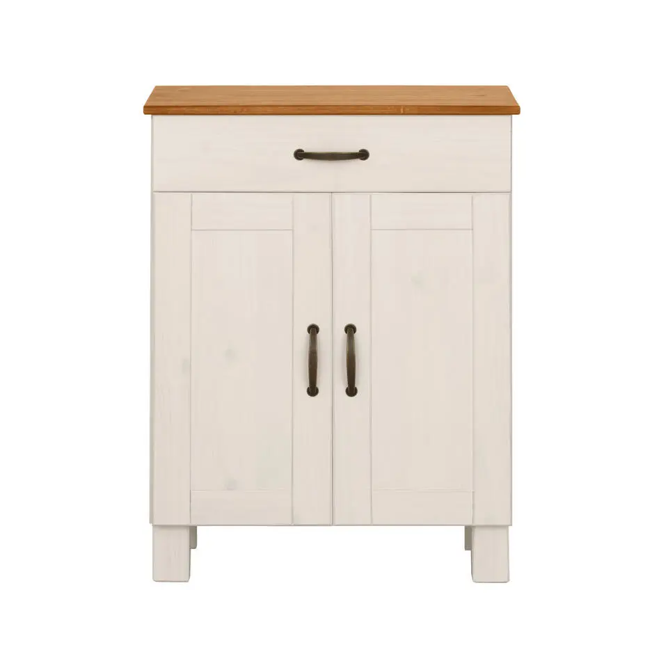 Alby - Kast met 2 deuren en 1 lade in grenen wit