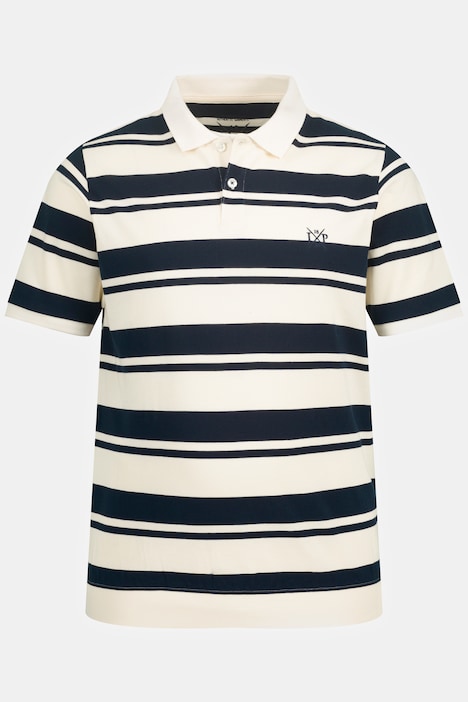 Poloshirt, Bauchfit, Piqué, Ringel, Halbarm, bis 8 XL