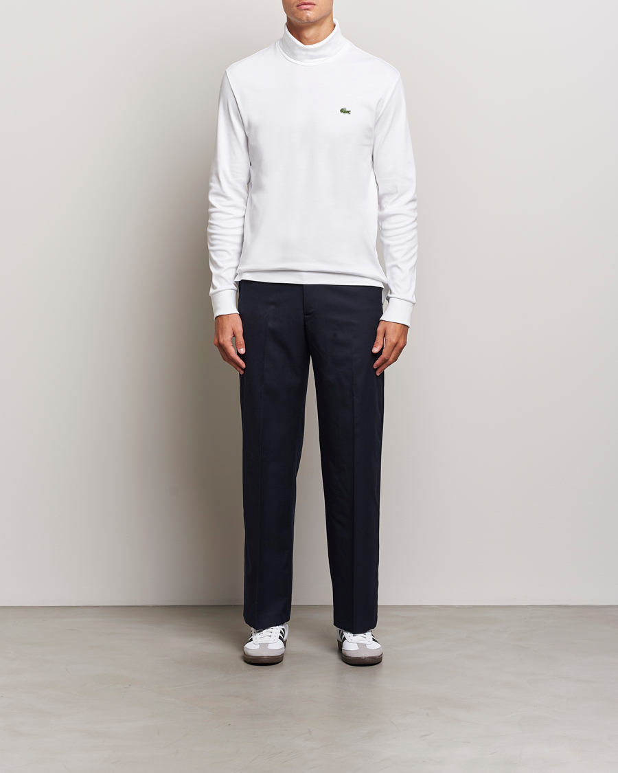 Lacoste Interlock Cotton Rollneck White