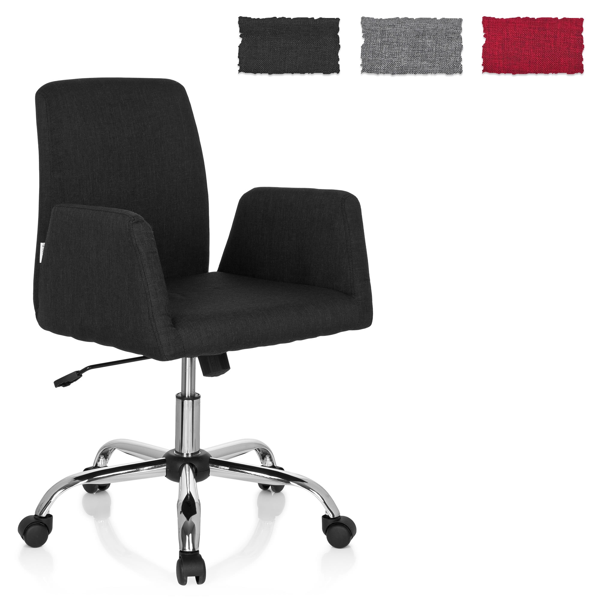 Home Office Bürostuhl FLOW Stoff mit Armlehnen hjh OFFICE
