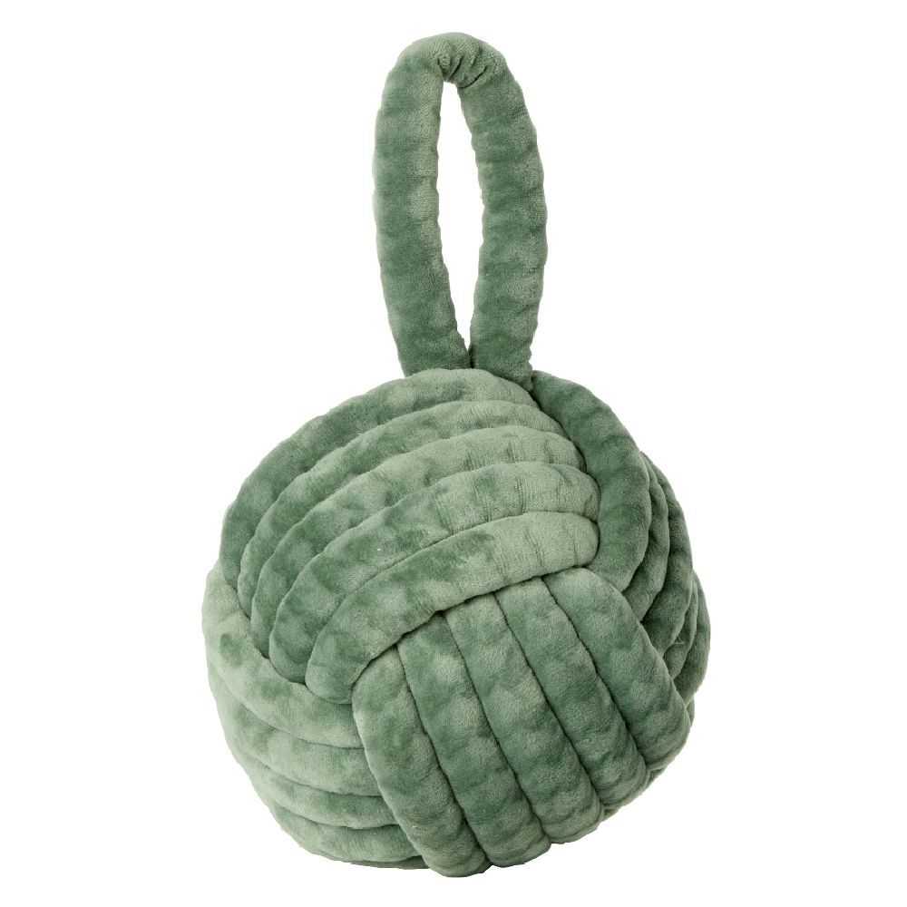 Butée de porte boule imitation velours 15 cm