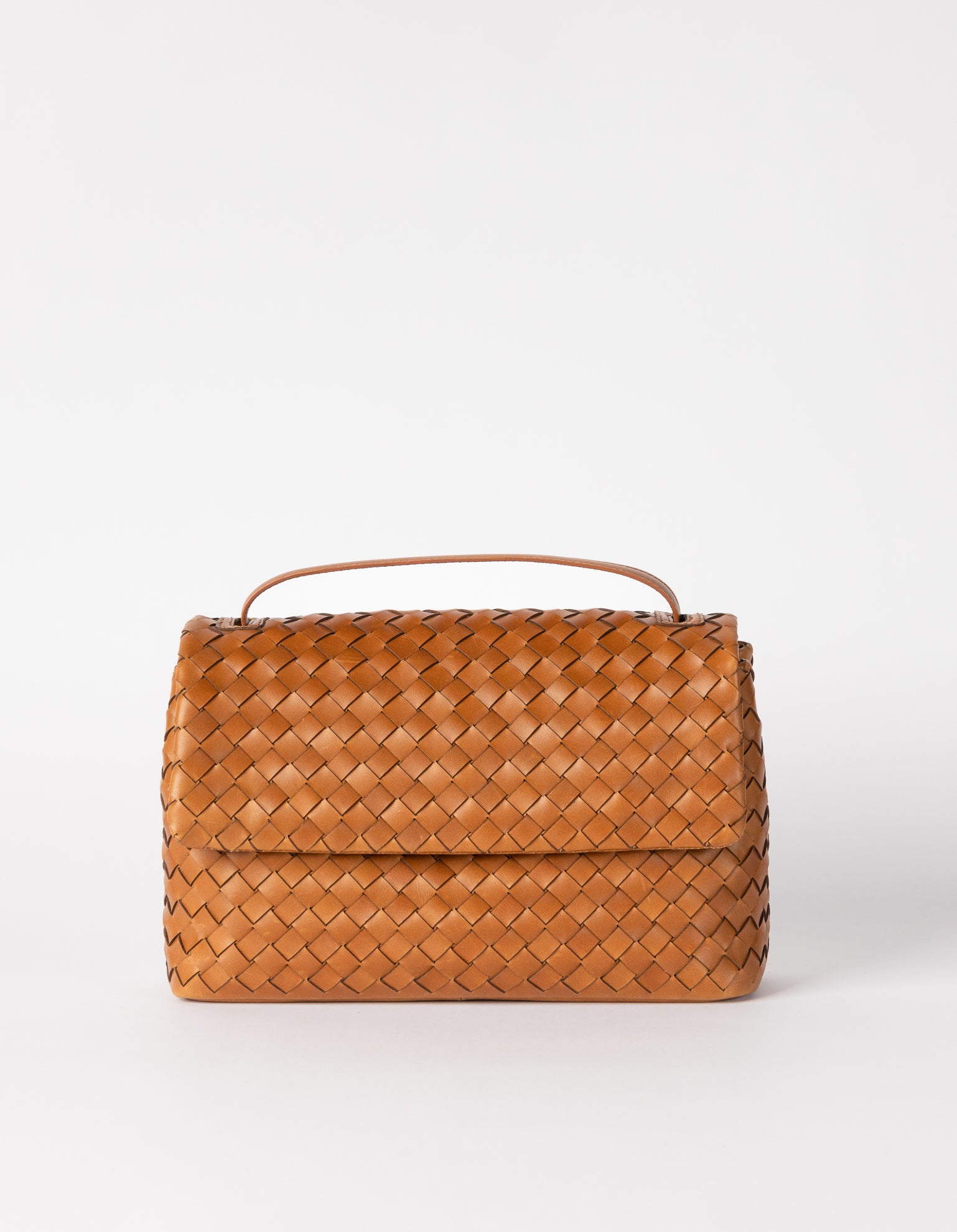 Kenzie - Cognac Woven Classic Leather