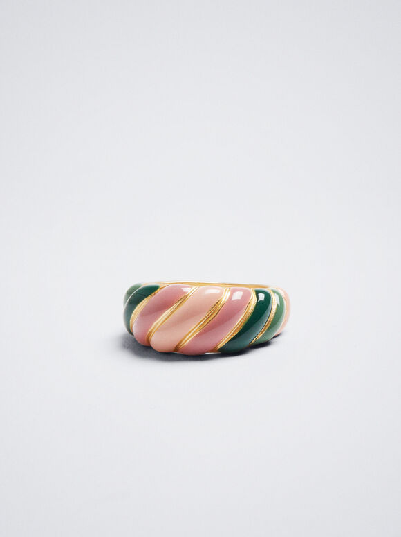 Anel com esmalte - Multicor
