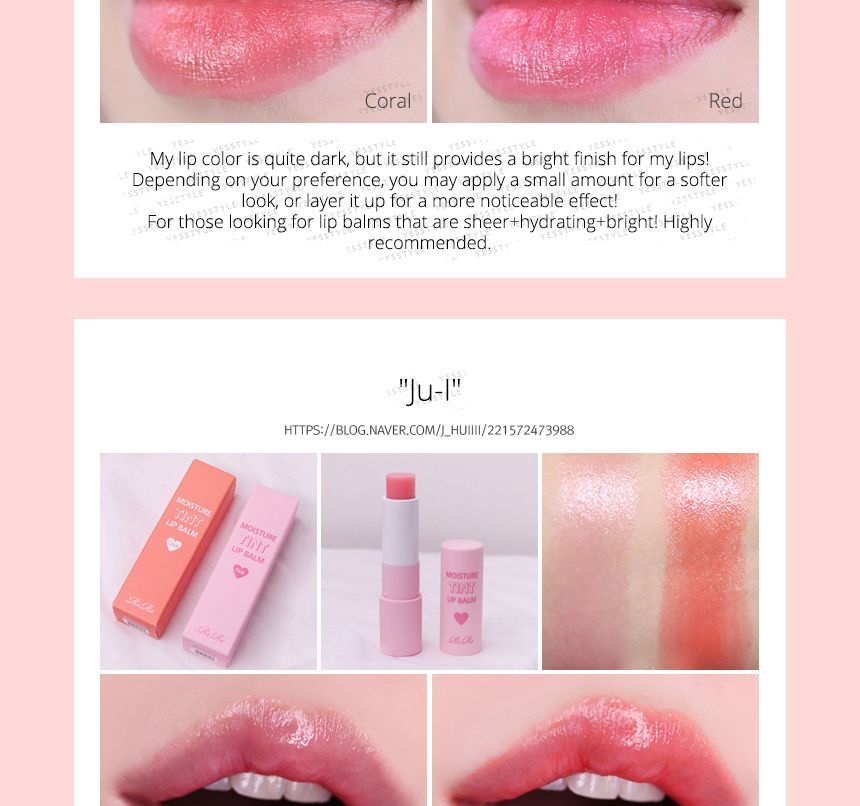 RiRe - Moisture Tint Lip Balm - 4 kleuren