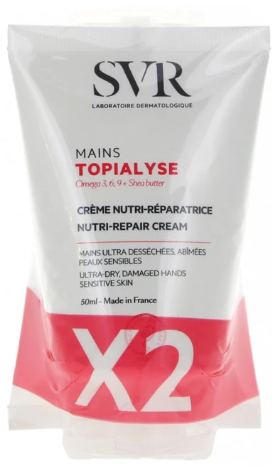 Topialyse Crème Nutri-Réparatrice Mains - Lot de 2 x 50ml