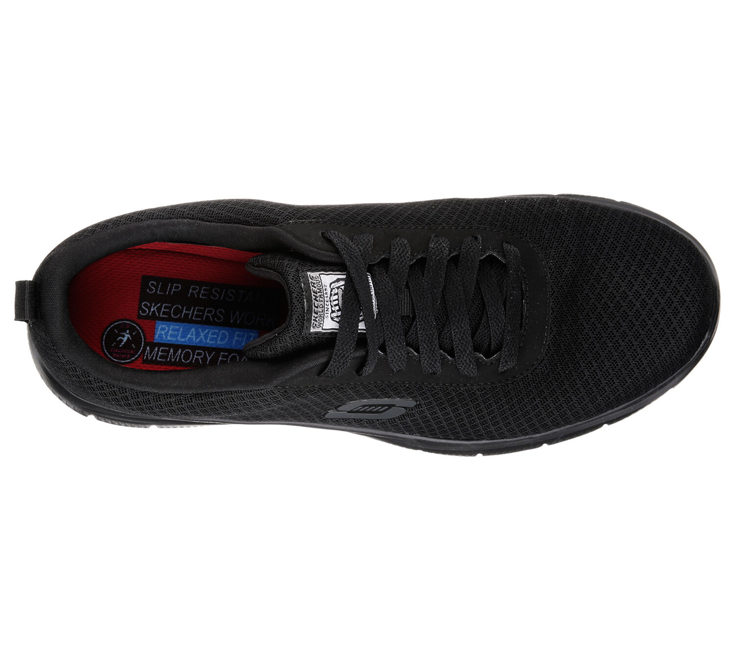 SKECHERS WORK Schnürschuh für Herren schwarz