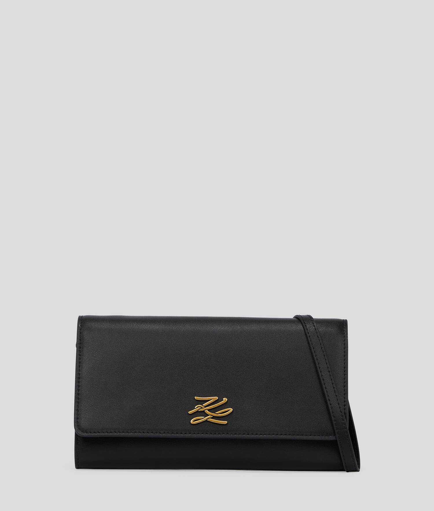 PORTEFEUILLE AVEC BANDOULIÈRE K/AUTOGRAPH - Noir/Or