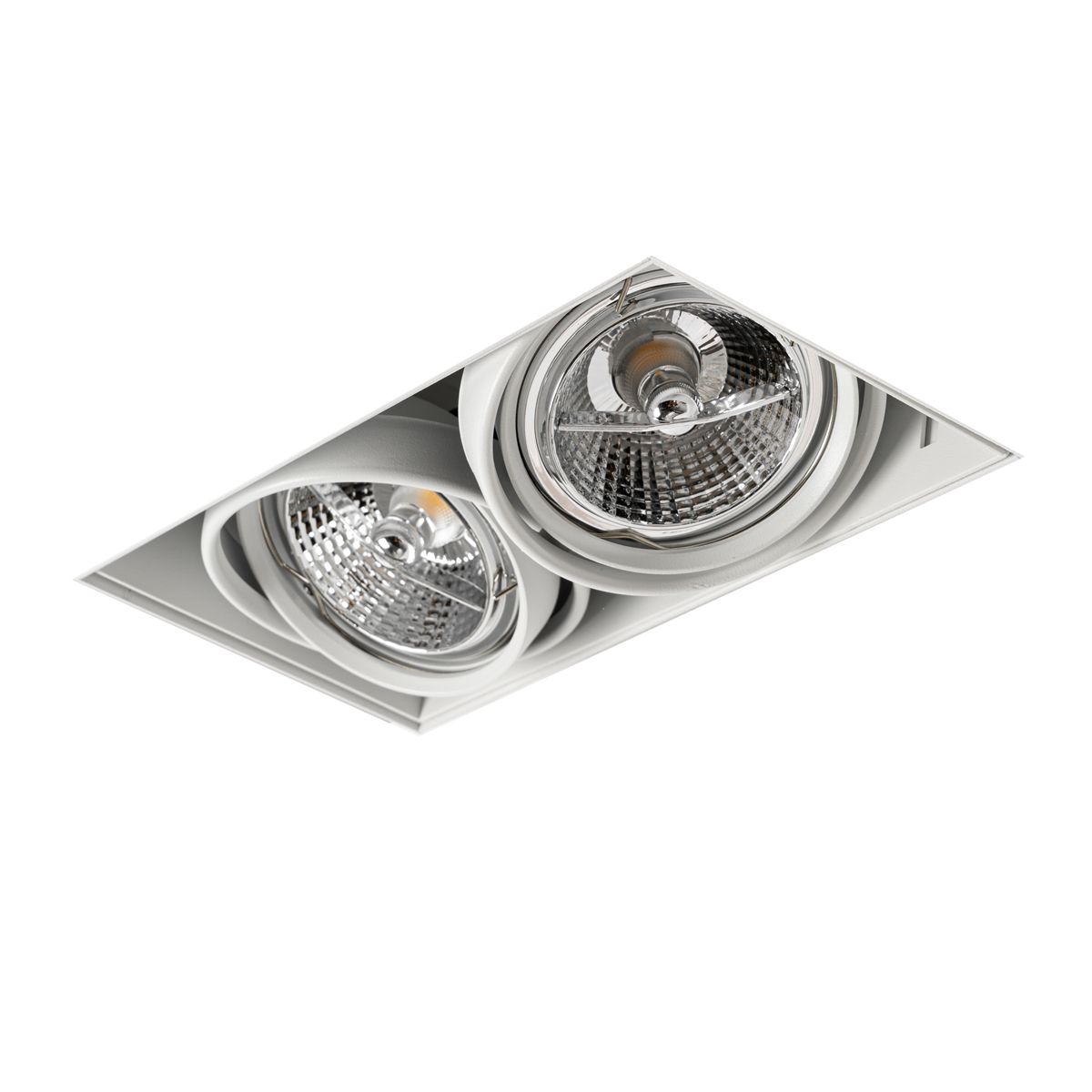 Set van 6 inbouwspots wit GU10 70mm 2-lichts trimless - Oneon