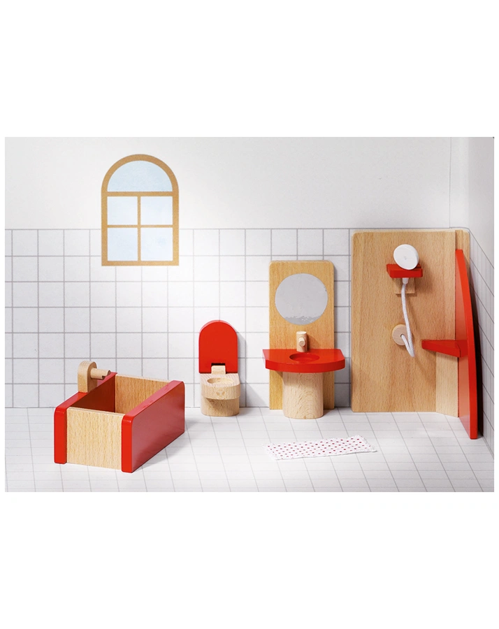 Puppenmöbel Badezimmer 5-teilig