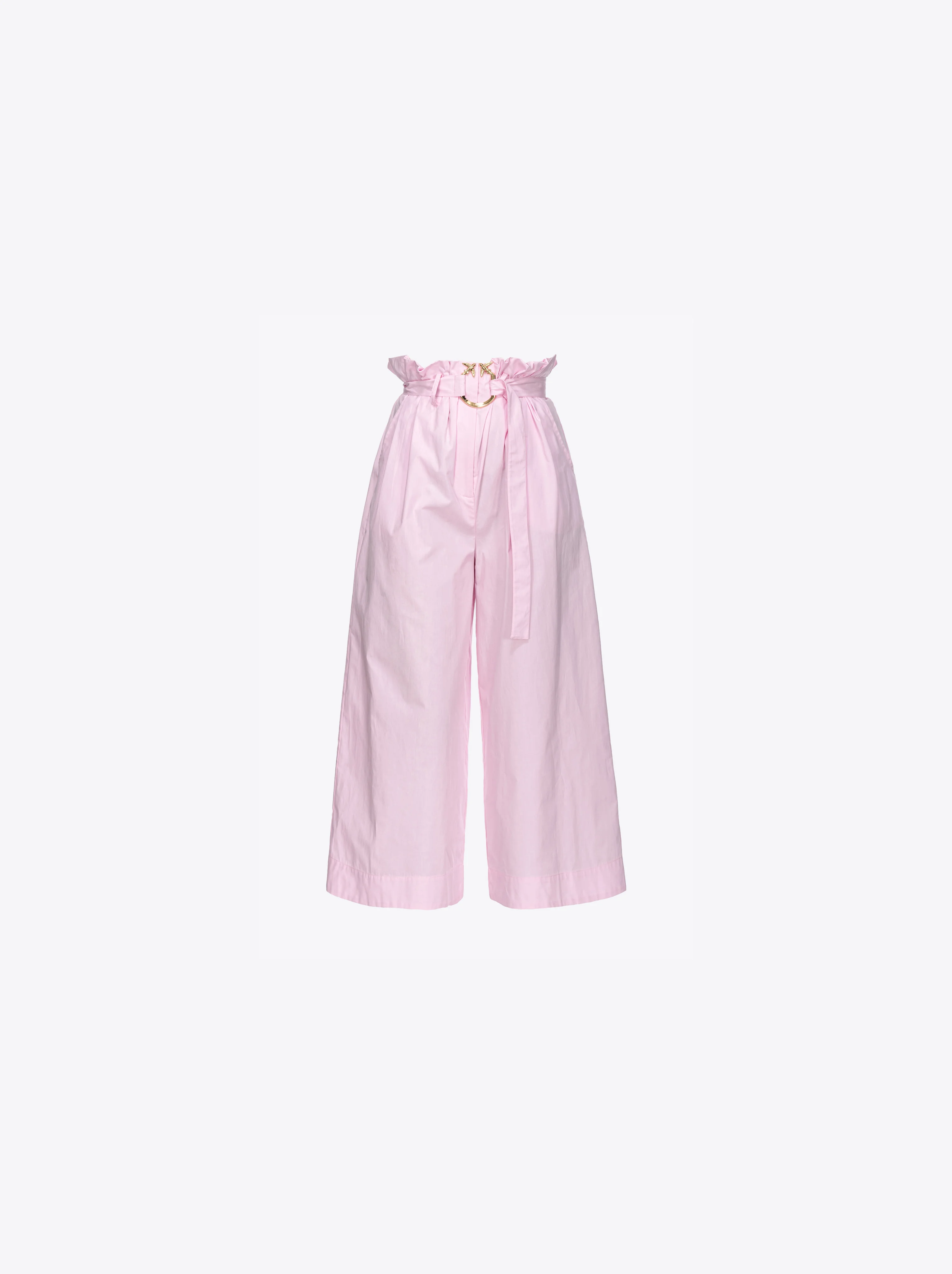 Pantalon wide leg ceinturé | Rose
