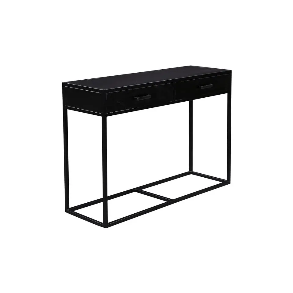 Sidetable Rechthoek 120cm - Zwart Mangohout - Kala