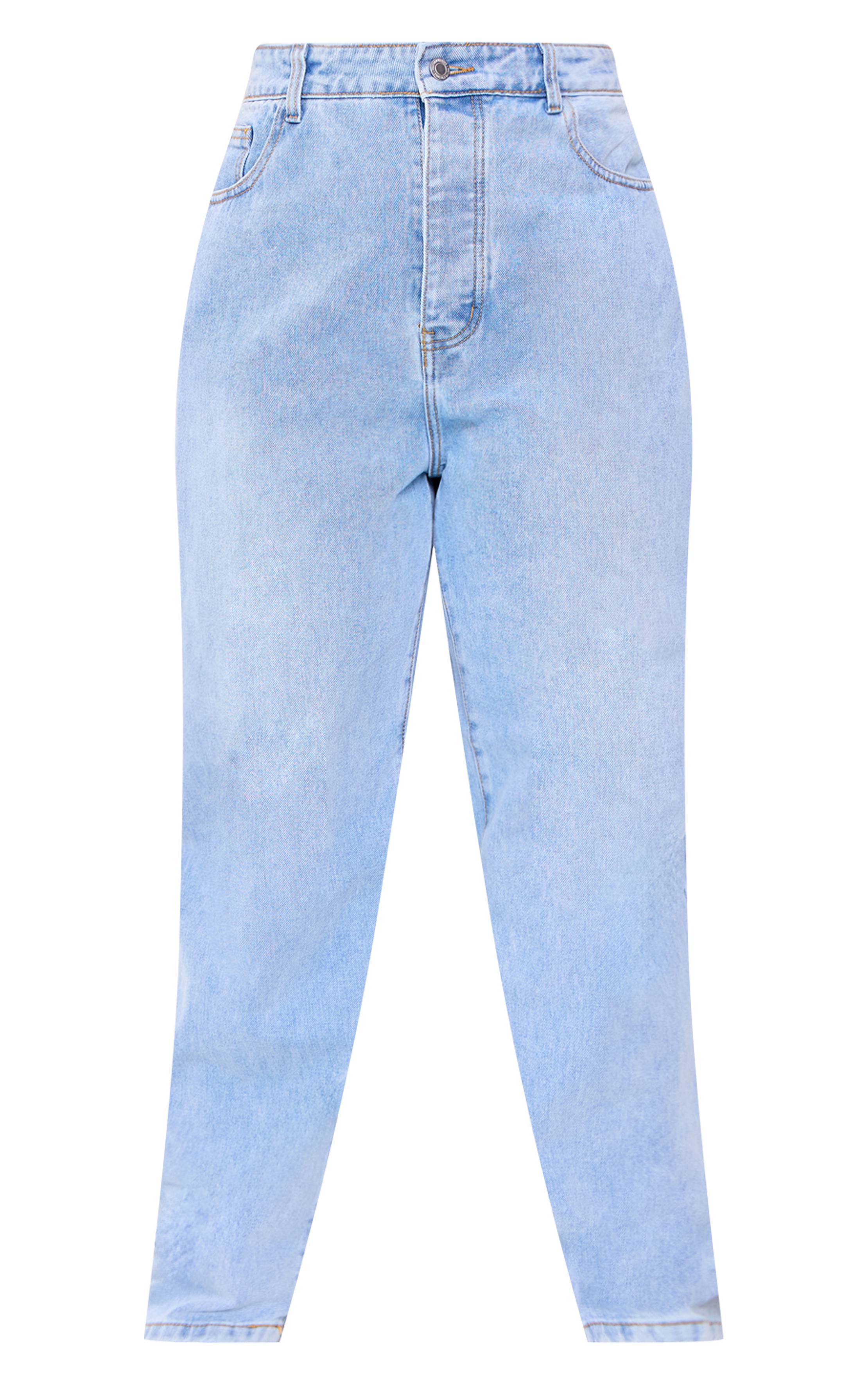 Light Blue Wash Prettylittlething Plus Jean Boyfriend